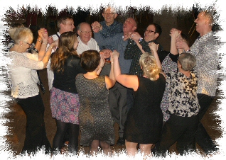 mobile disco rough common circle of party dancers